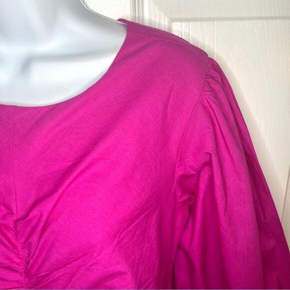 FREE PEOPLE Cotton Hope Mini Dress Fuchsia Pink Fantastic S - Picture 2 of 11